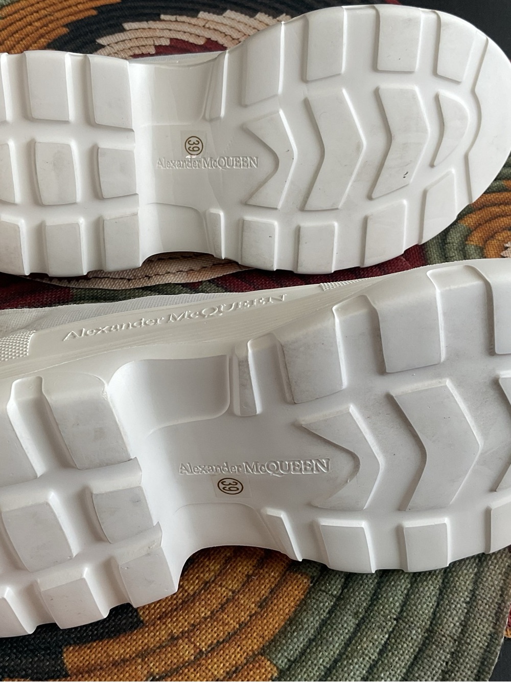 Alexander McQueen White Canvas Deck Plimsoll Sneakers - Size 39 (US 8.5/9)l